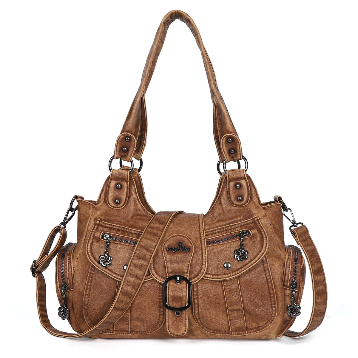Women's Retro Fashion Multi-compartment Large Capacity Hobo Bag