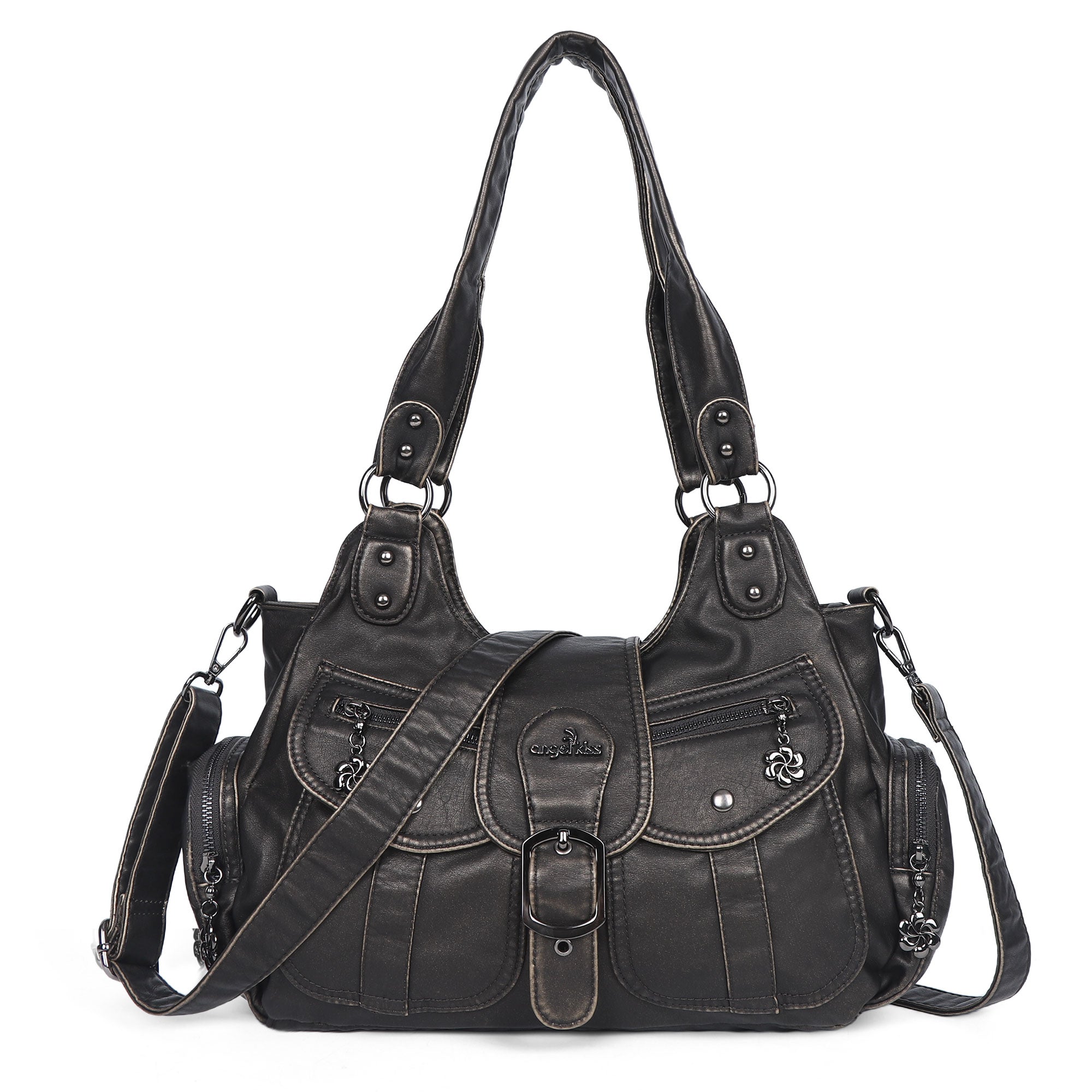 Women's Retro Fashion Multi-compartment Large Capacity Hobo Bag