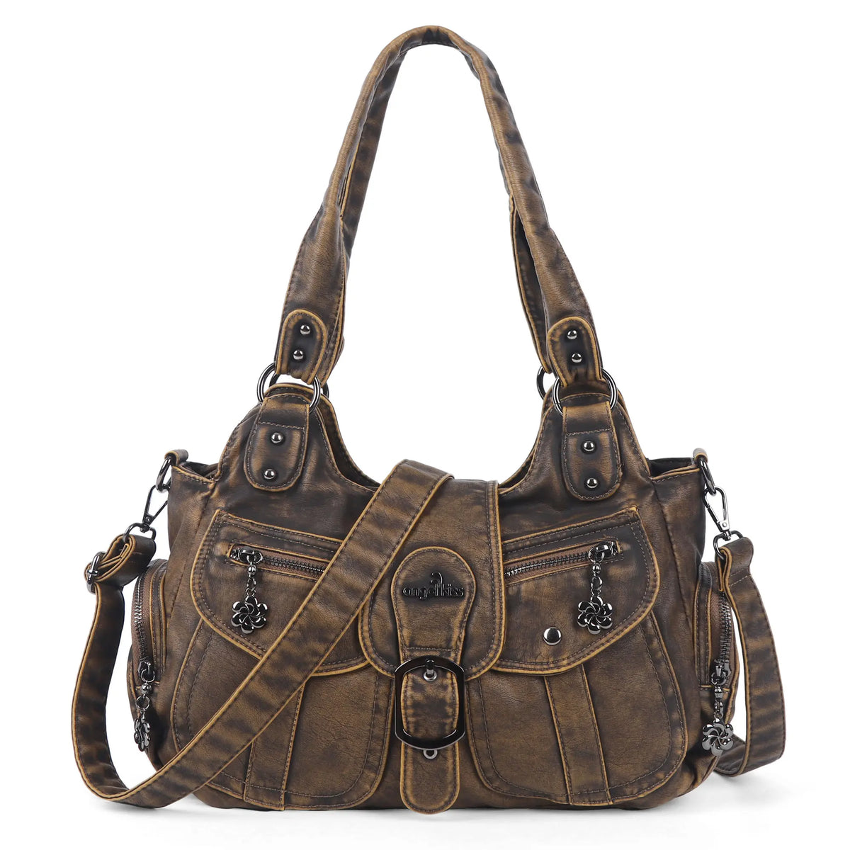 Women's Retro Fashion Multi-compartment Large Capacity Hobo Bag
