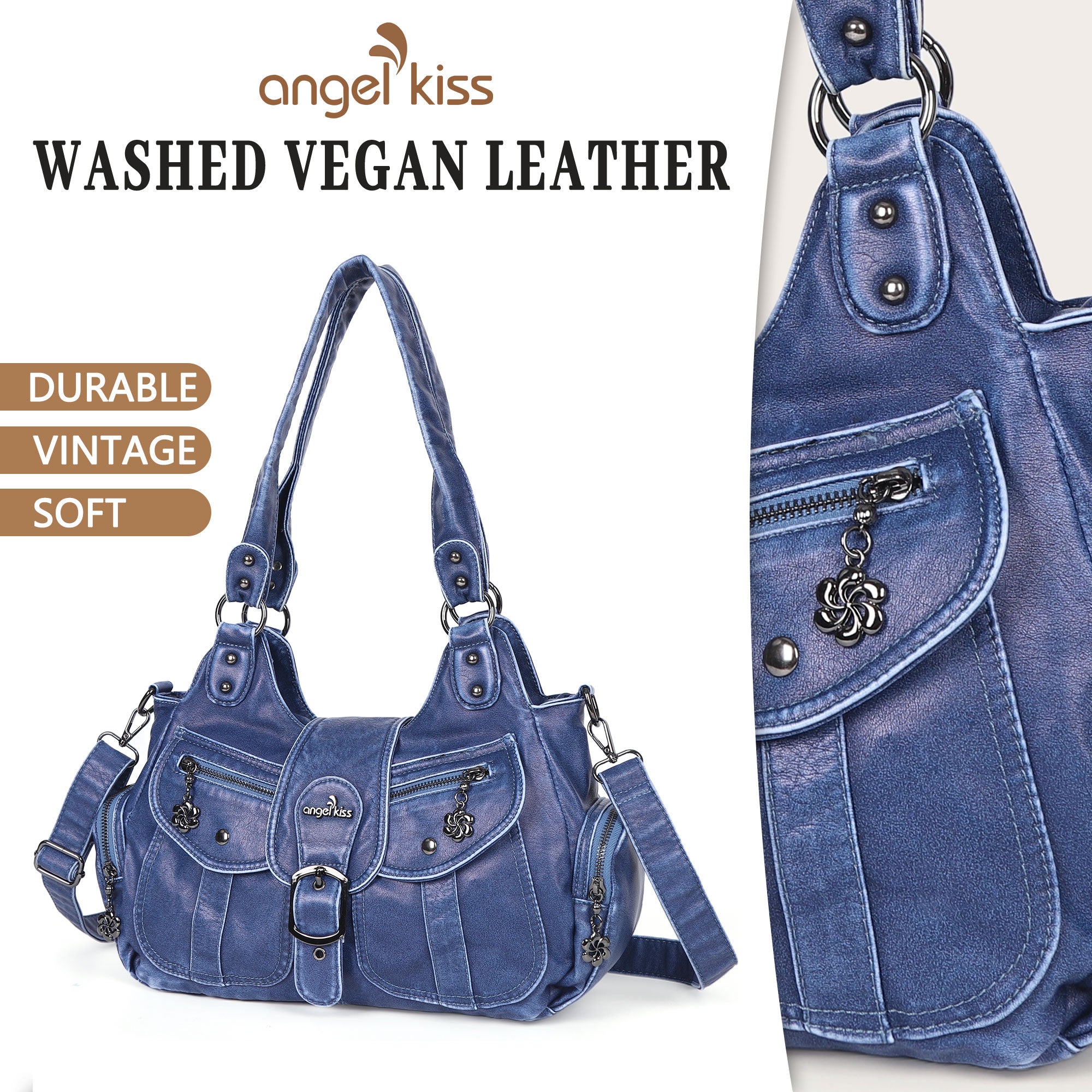 Women's Retro Fashion Multi-compartment Large Capacity Hobo Bag