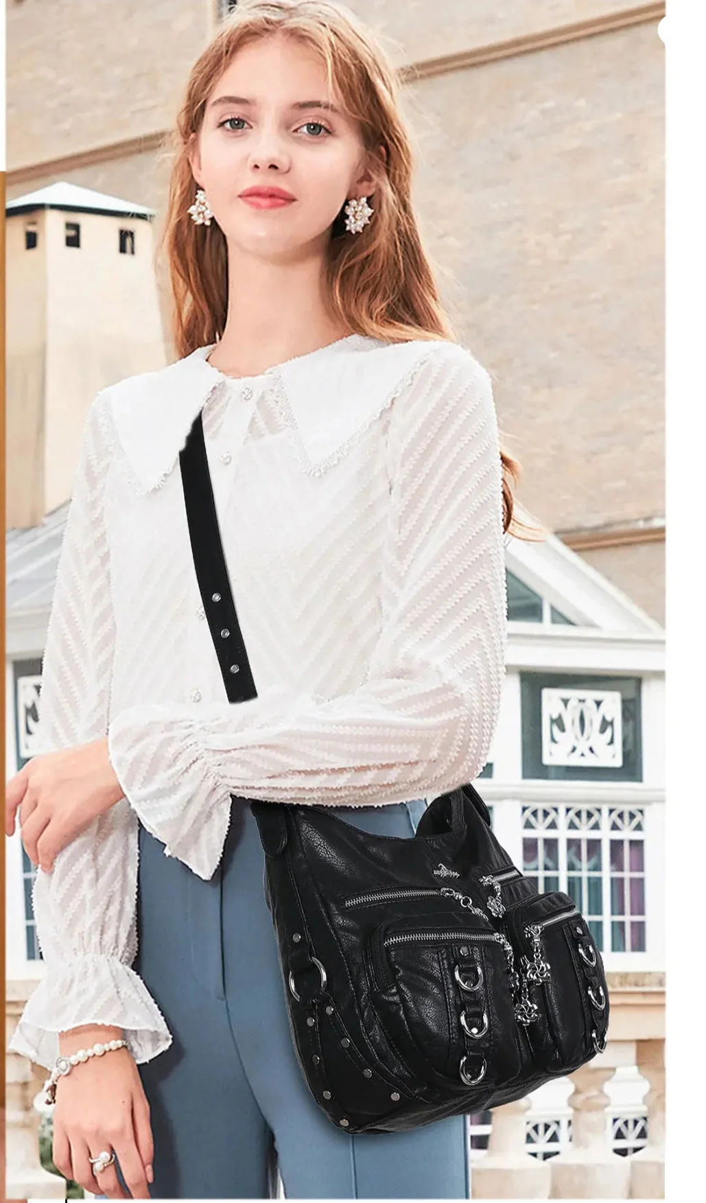 Vintage Wash Multi-functional Tote & Crossbody Bag – Stylish Daily Use