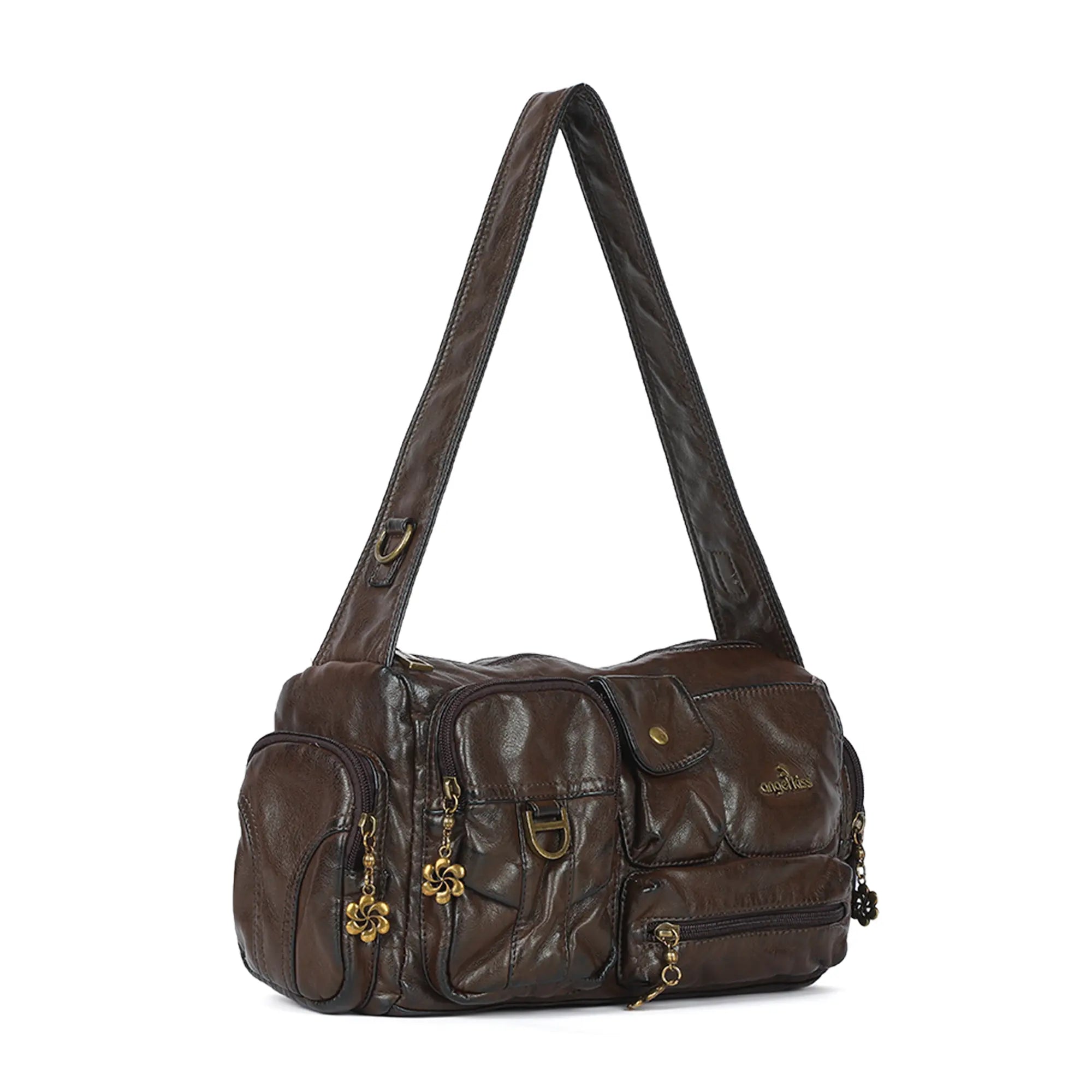 Utility Multi-Pocket Satchel Shoulder & Crossbody Bag