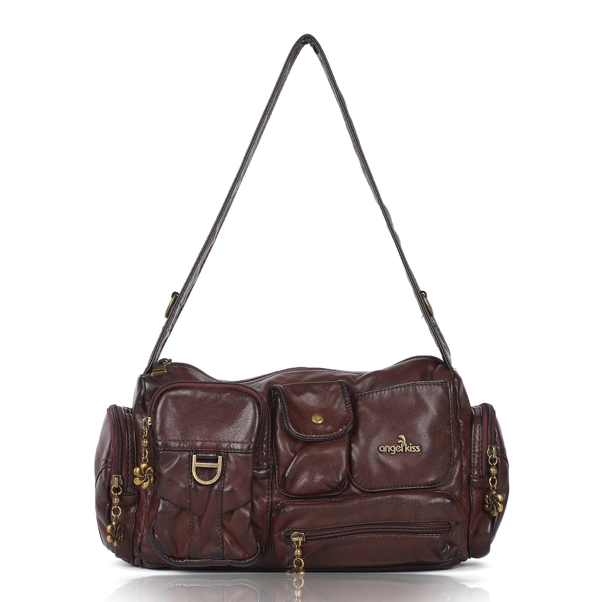Utility Multi-Pocket Satchel Shoulder & Crossbody Bag