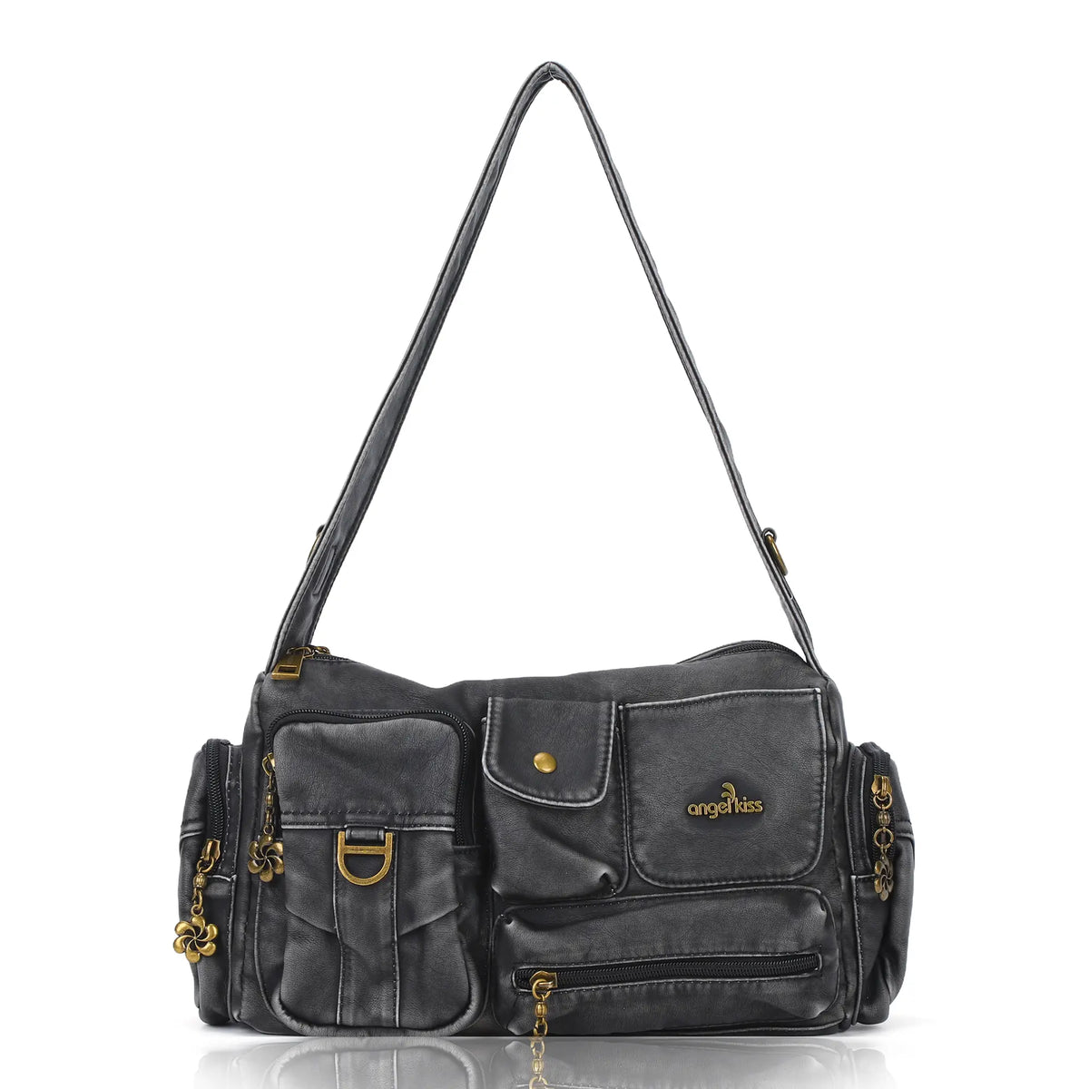 Utility Multi-Pocket Satchel Shoulder & Crossbody Bag