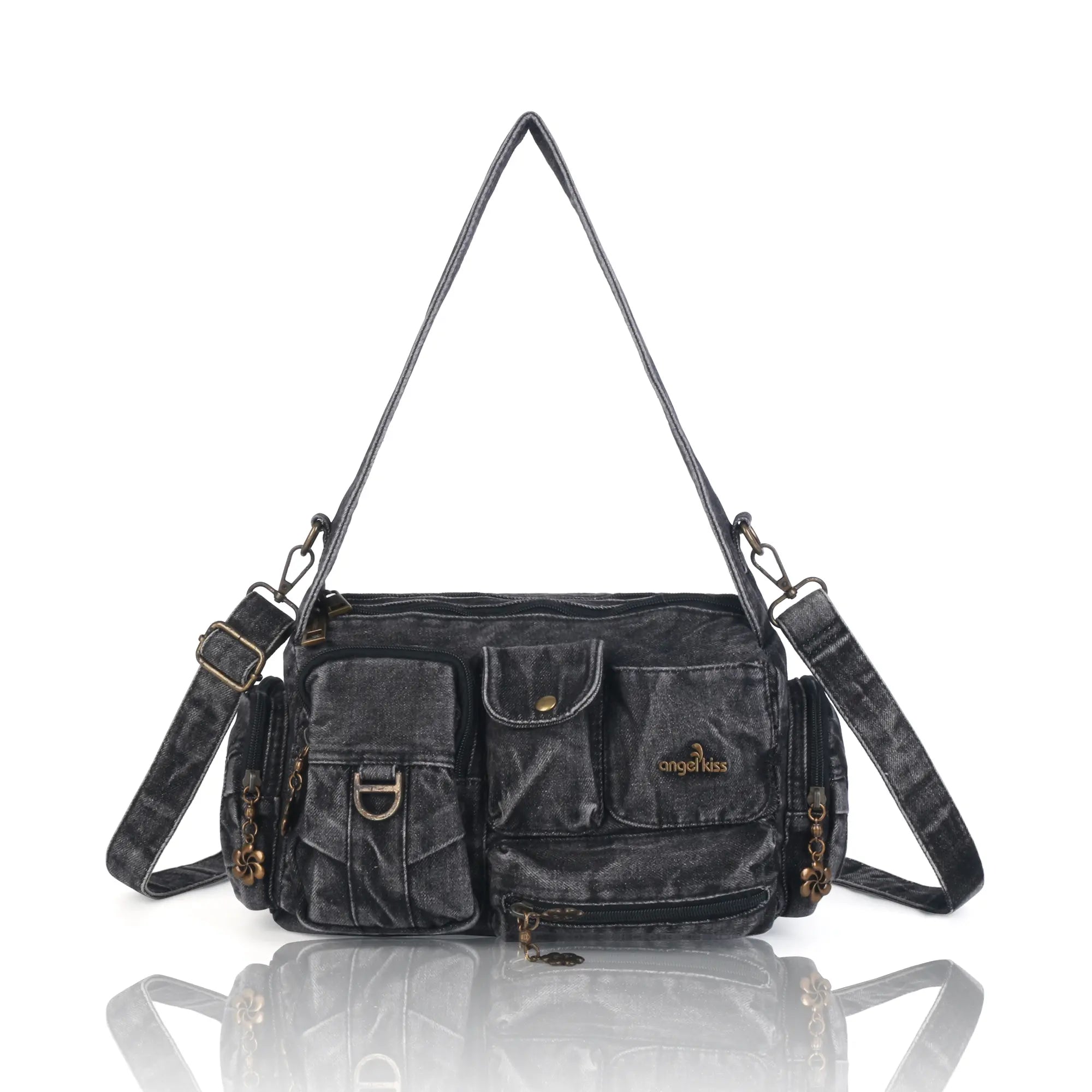 Utility Multi-Pocket Satchel Shoulder & Crossbody Bag