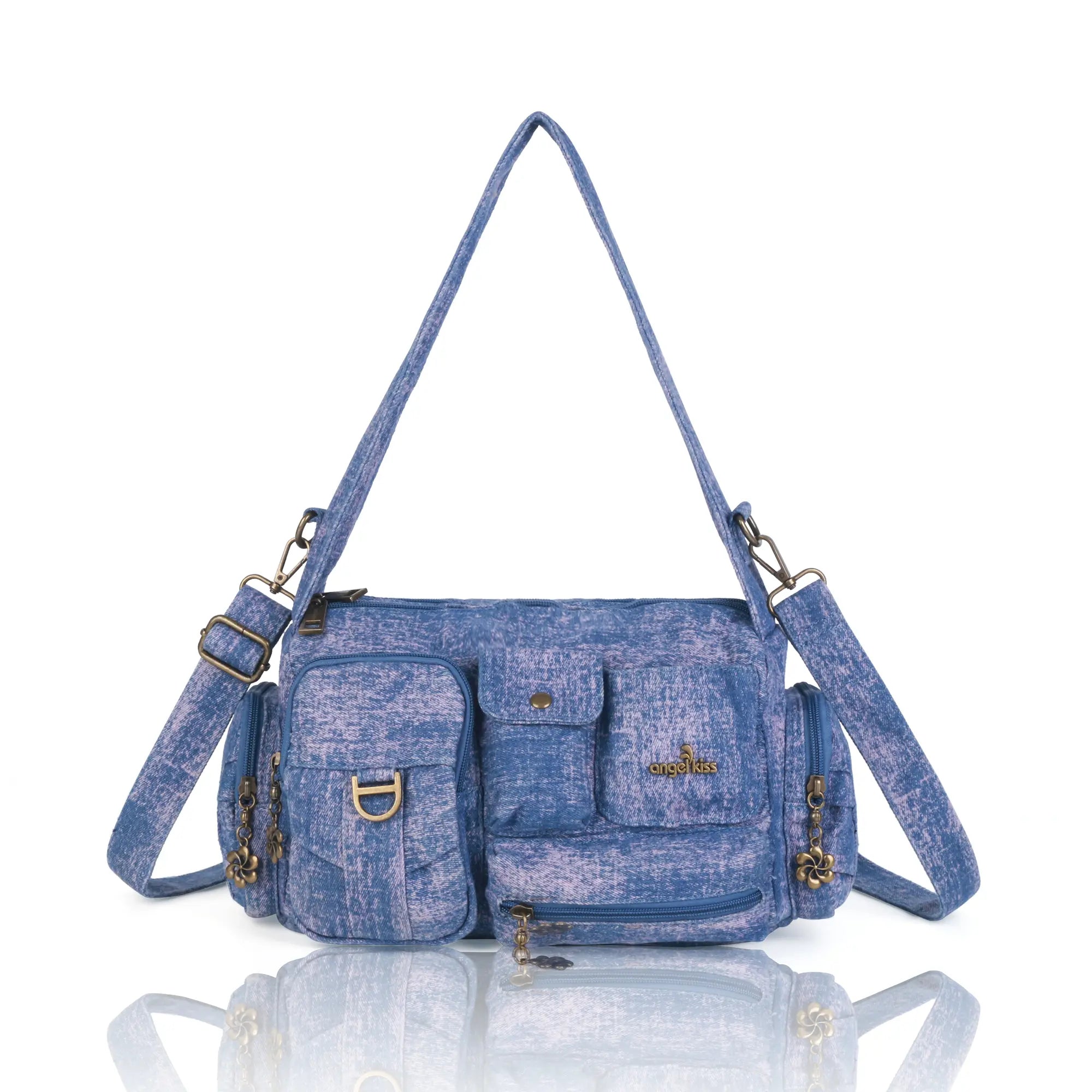Utility Multi-Pocket Satchel Shoulder & Crossbody Bag