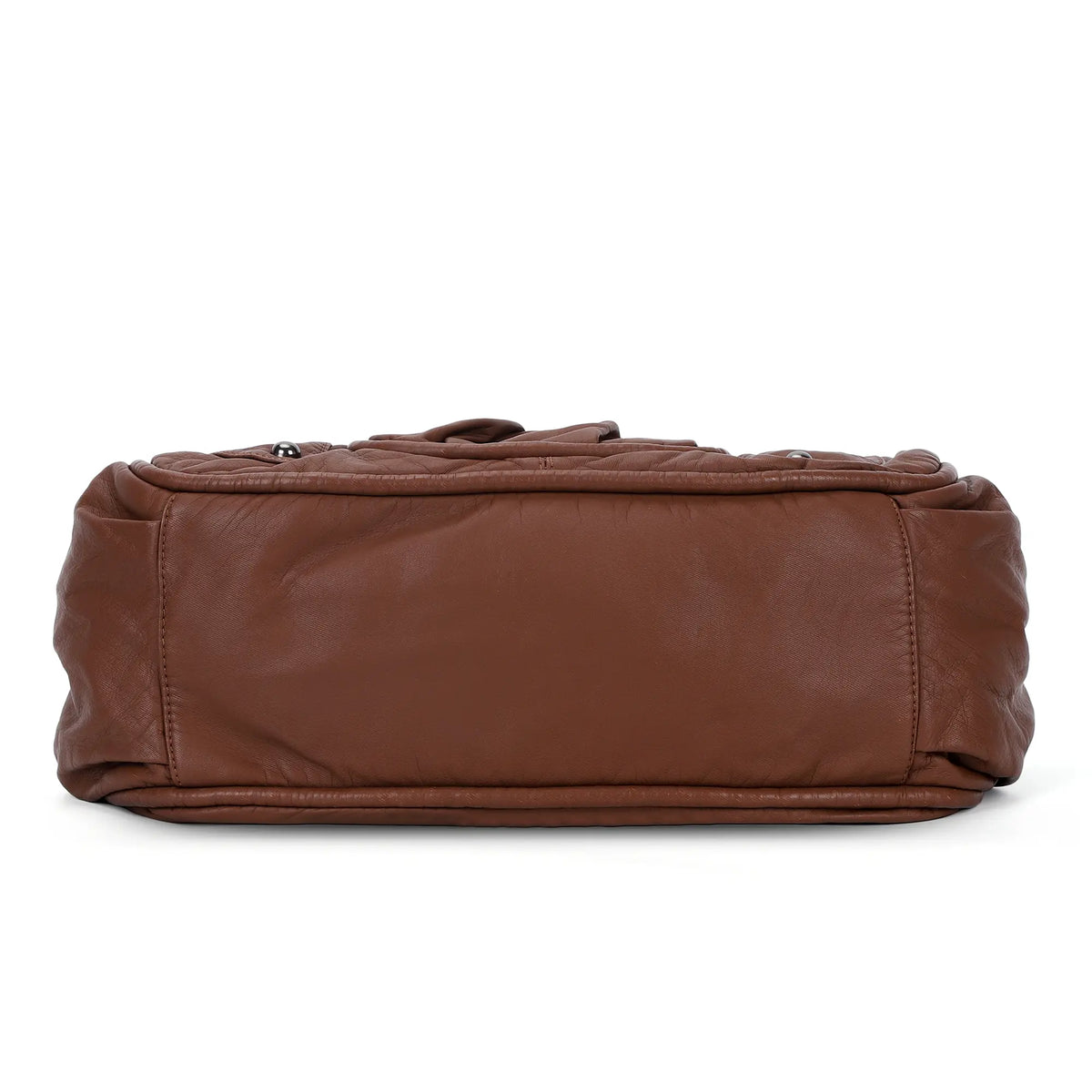 Multi-Pocket Vegan Leather Tote Shoulder Bag