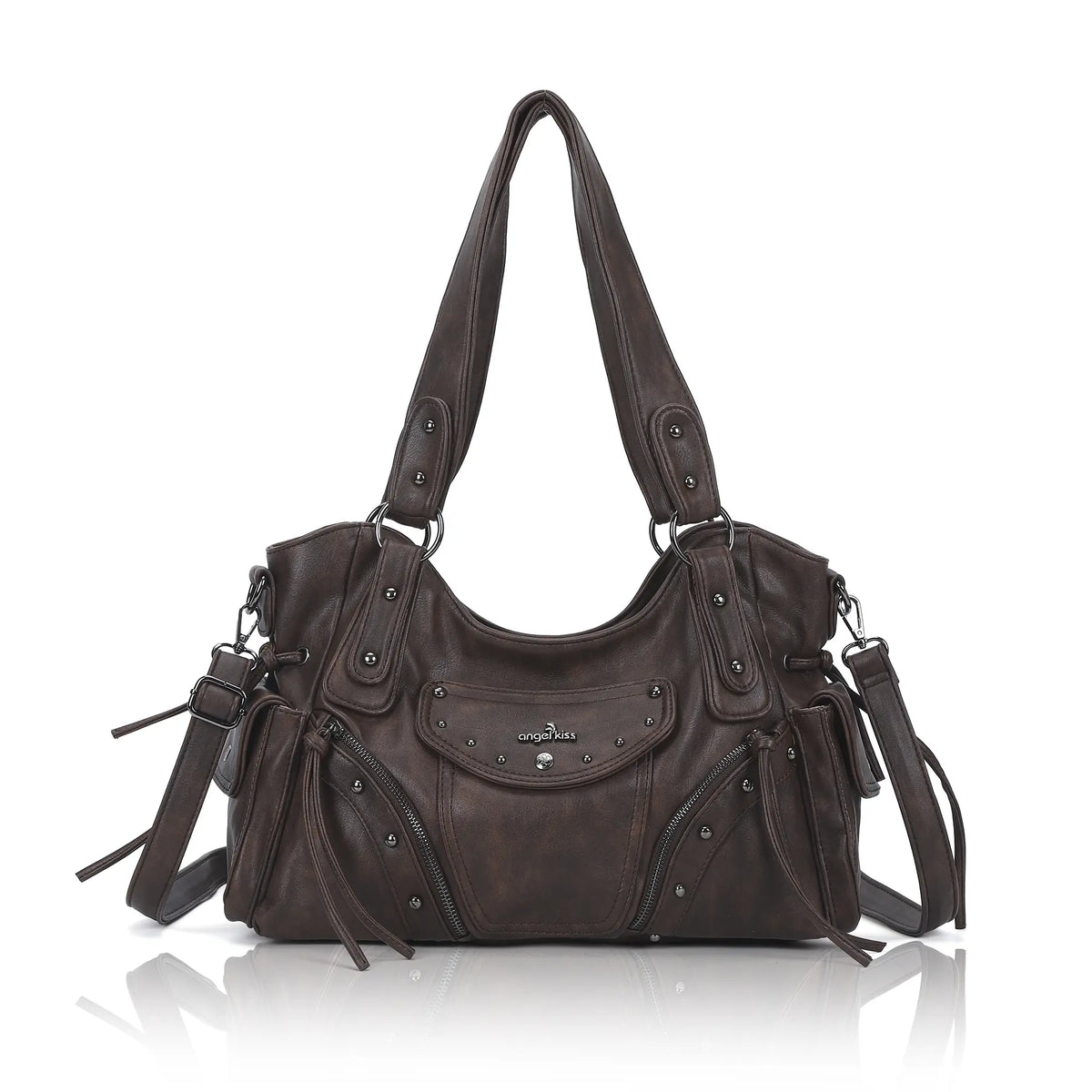 Vintage Textured Vegan Leather Bag – Subtle Luxury