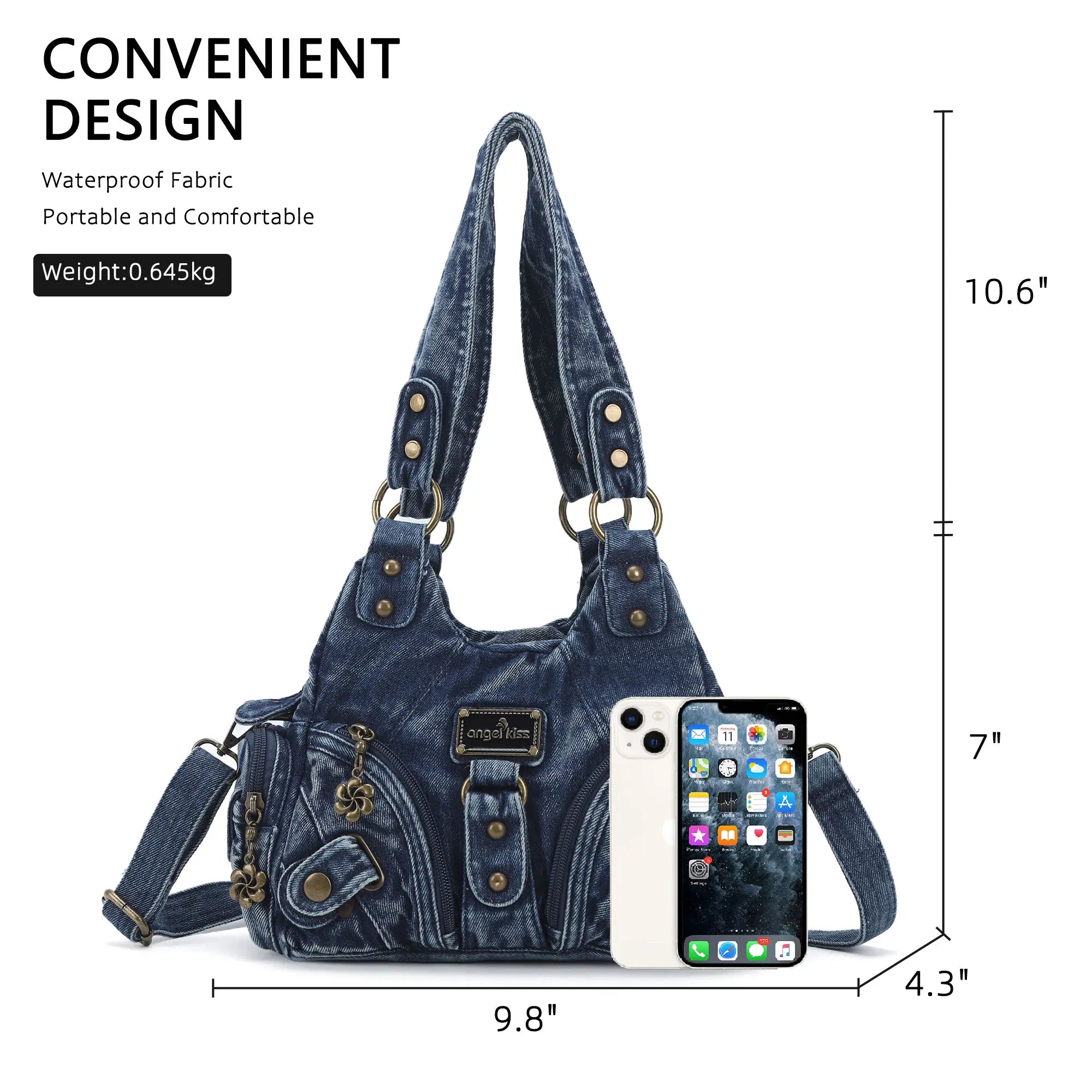 Vintage Denim Crossbody Wallet & Pures