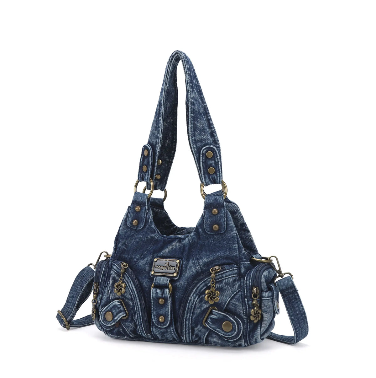Vintage Denim Crossbody Wallet & Pures