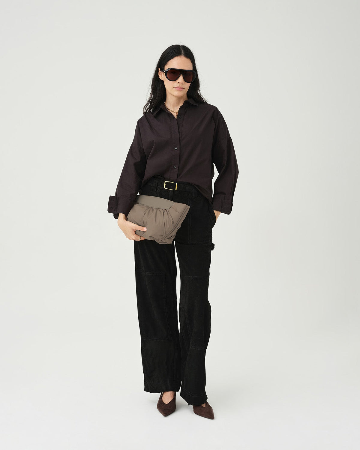 Caba Clutch Silver Mink