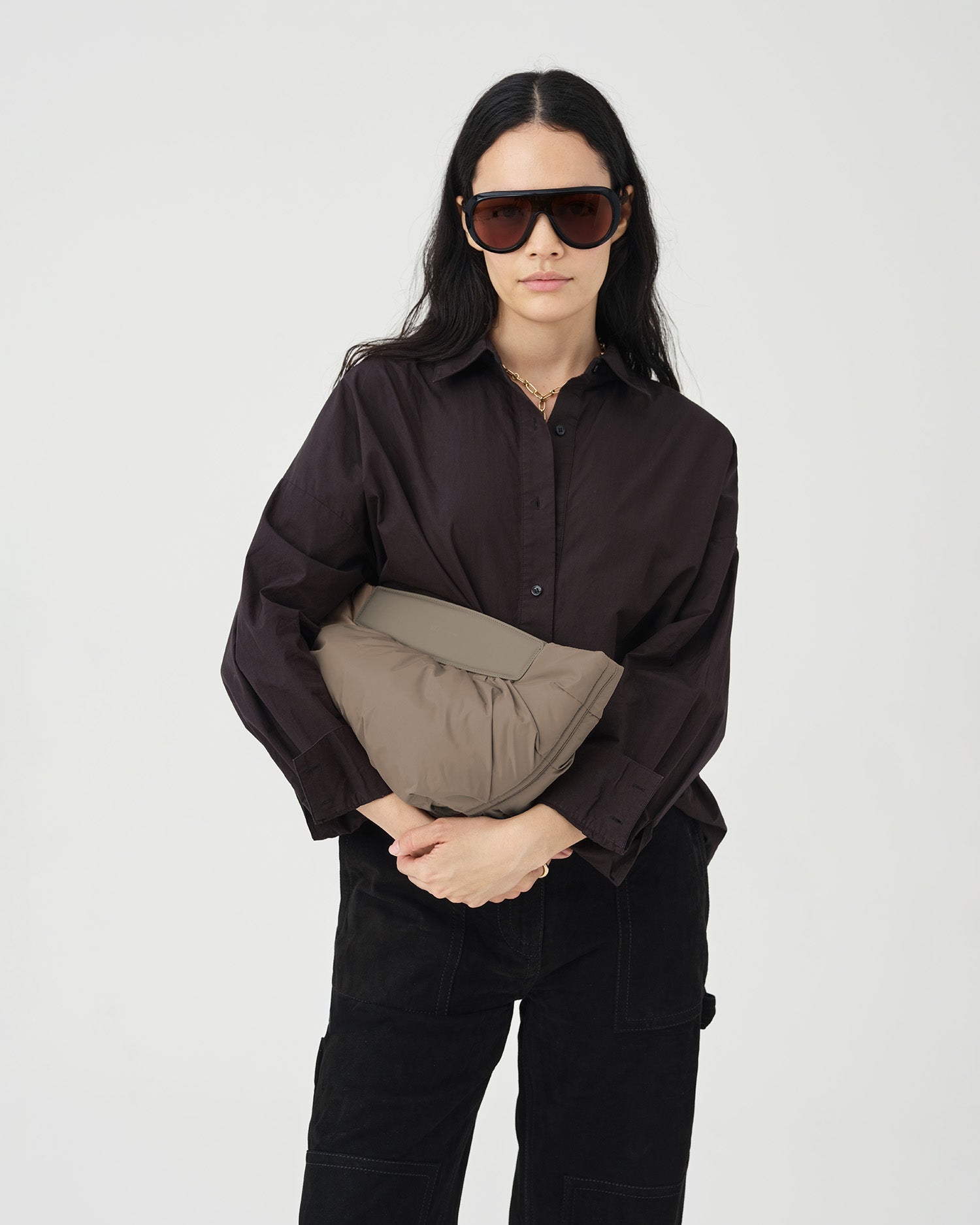 Caba Clutch Silver Mink