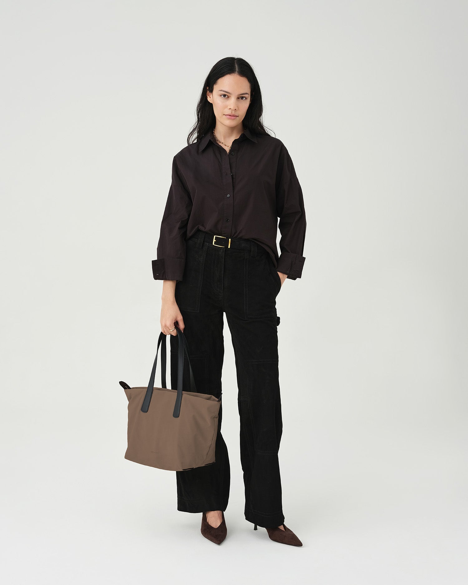 Essence City Tote Mink Trench