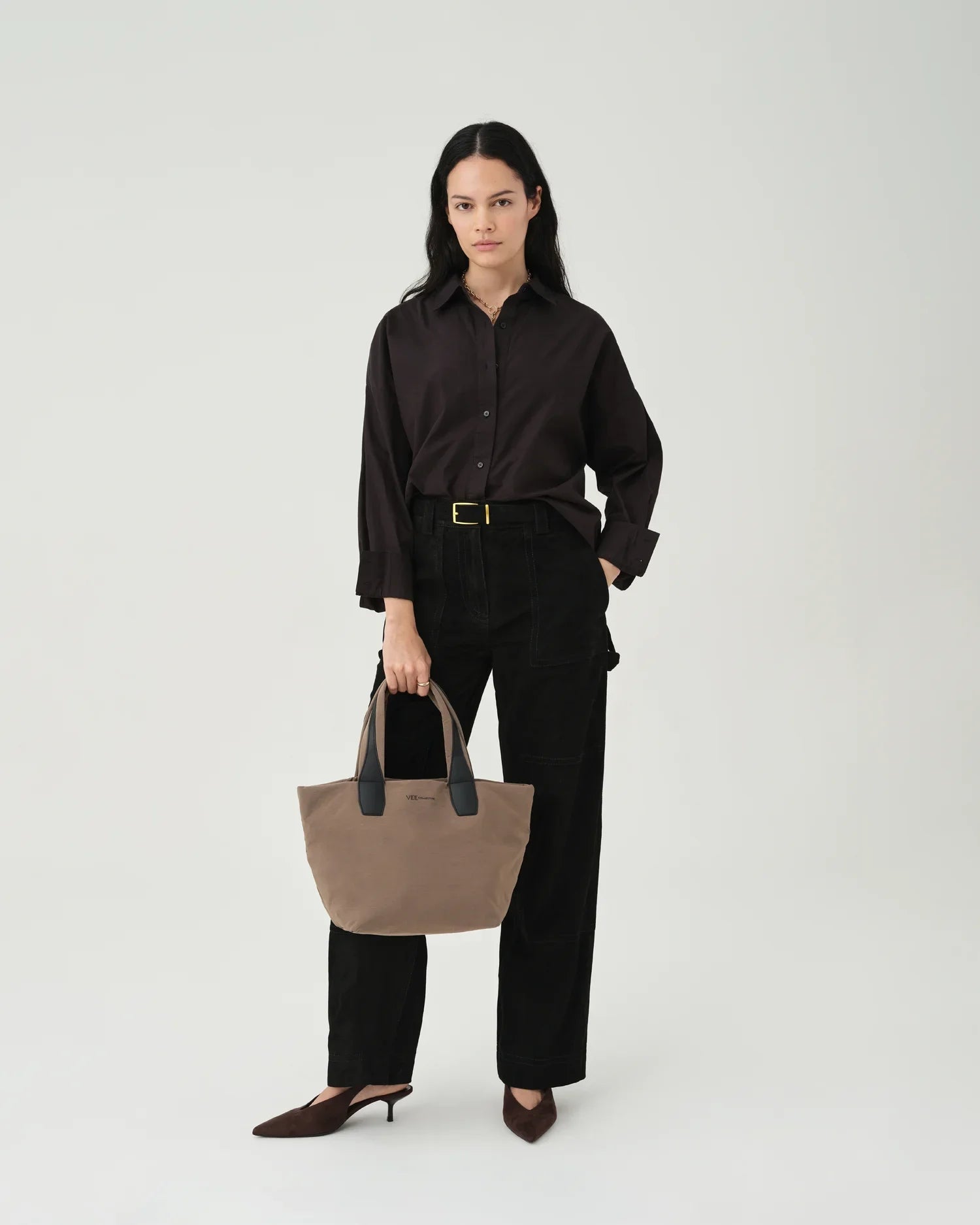 Essence Tote Small Mink Trench