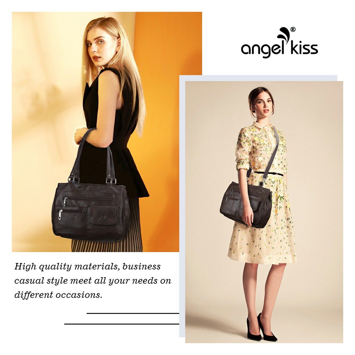 Multi-Pocket Shoulder & Crossbody Commuter Bag