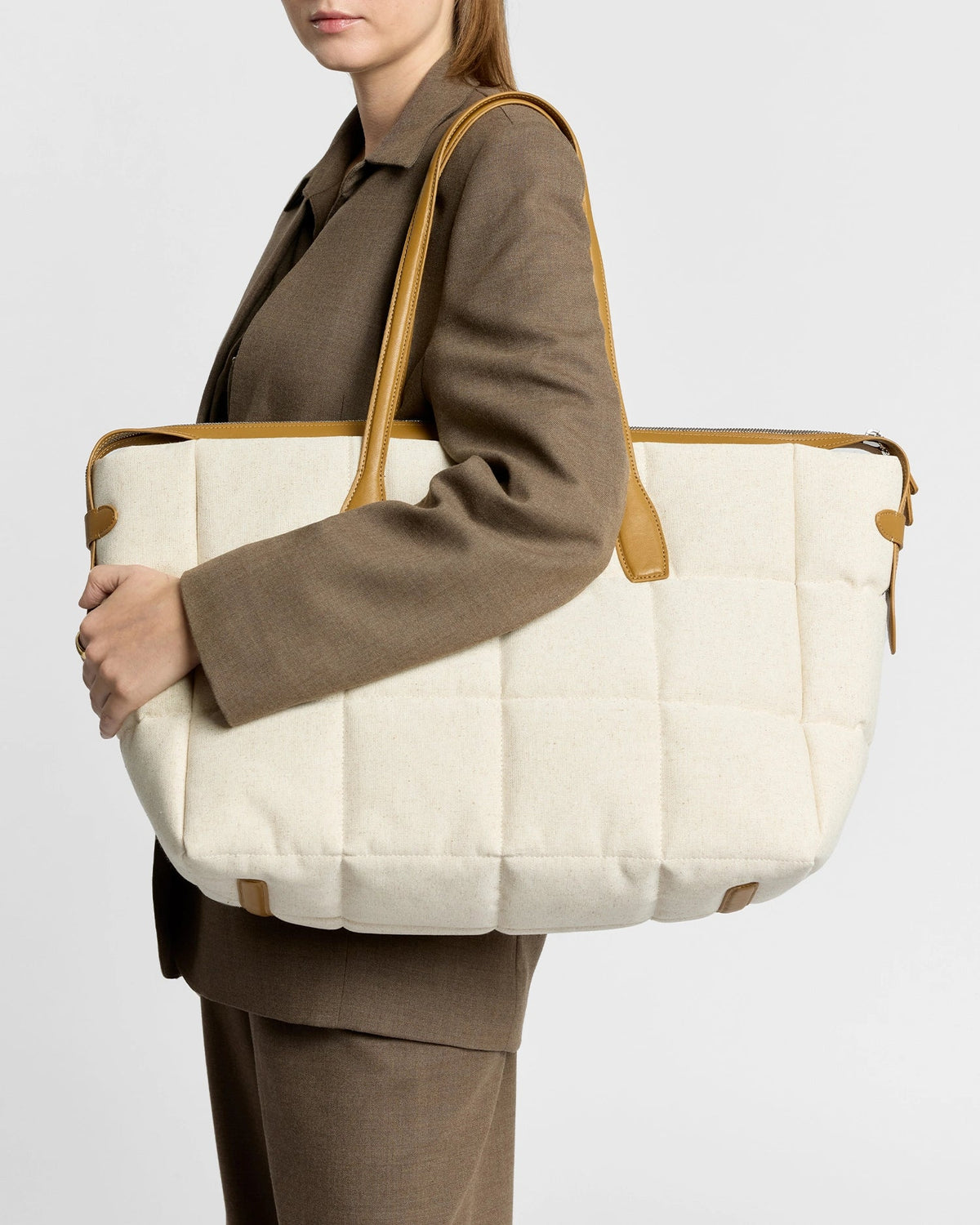 Tela Tote Large Natural Tan Canvas