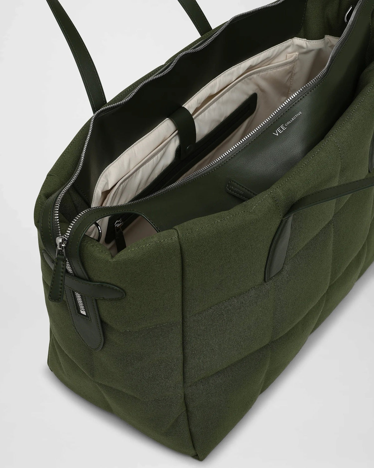 Tela Tote Large Olive Canvas